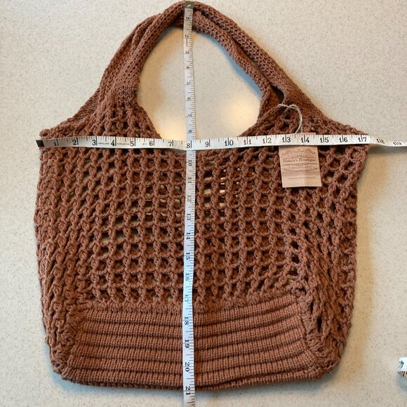 Crochet Beach Tote Market Bag - Picture 4 of 10